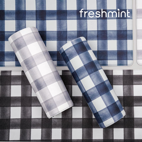 FreshMINT buffalo plaid texture close-up showing plush cushioning