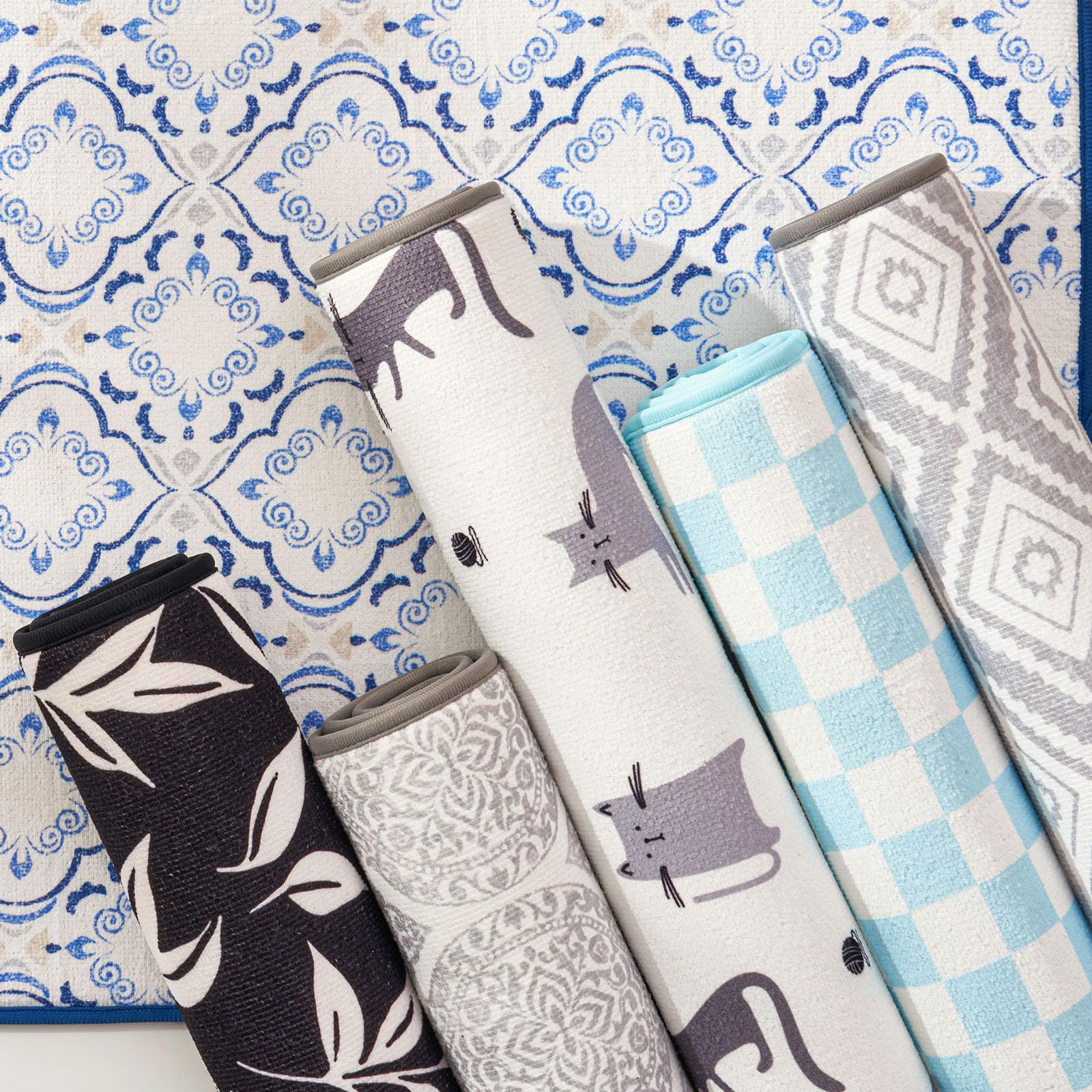 Freshmint machine-washable mat stays vibrant after repeated cleanings
