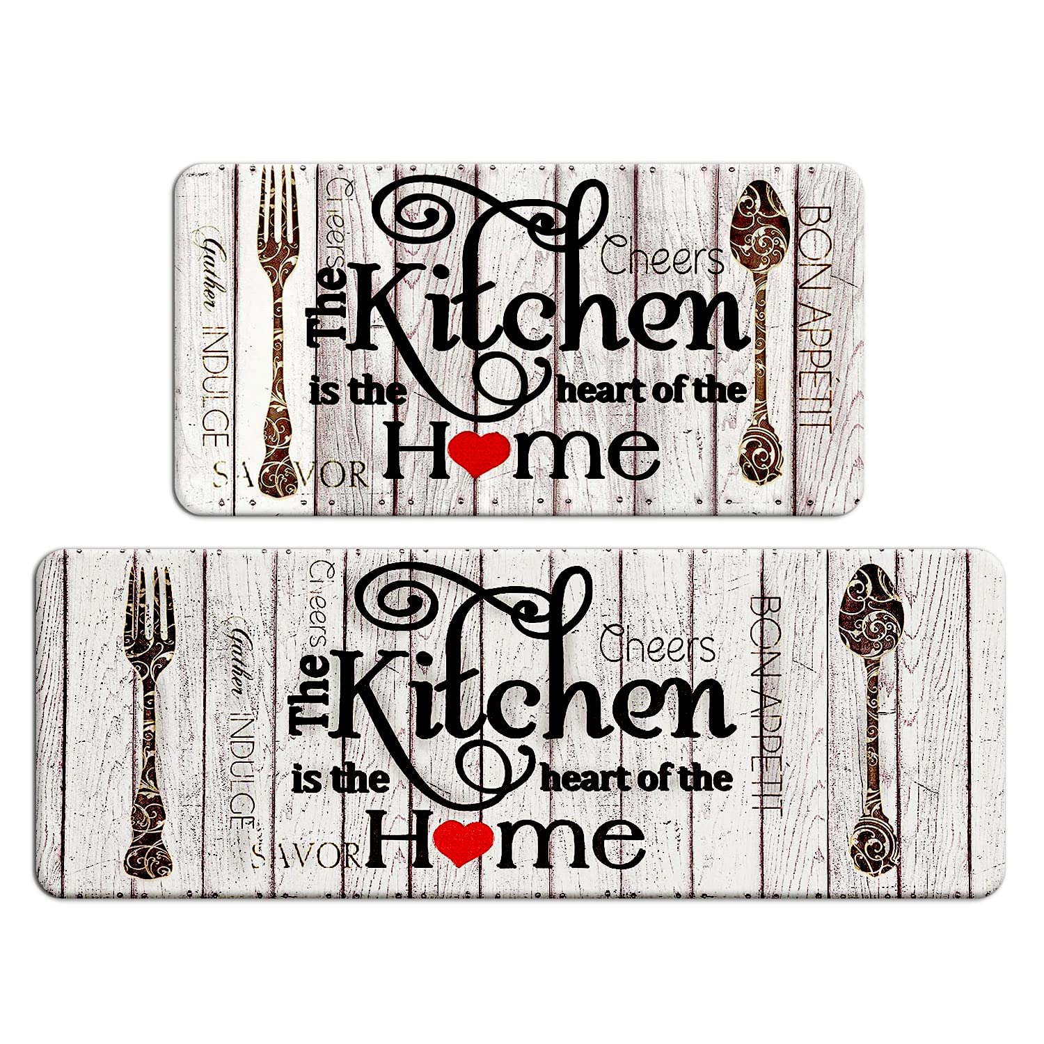 FreshMint farmhouse kitchen mats 30x17 with cushioned support for comfortable standing.