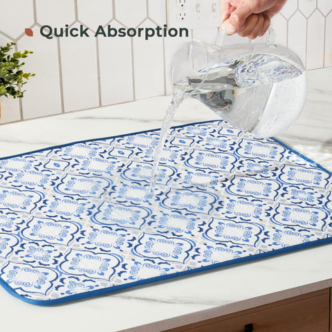 Freshmint reversible-grid dish mat offers two looks for versatile styling