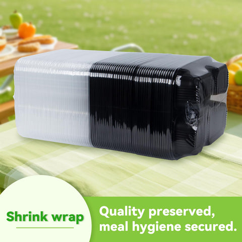 Freshpak 34oz capacity takeout box with secure lid for daily meal prep on the go.