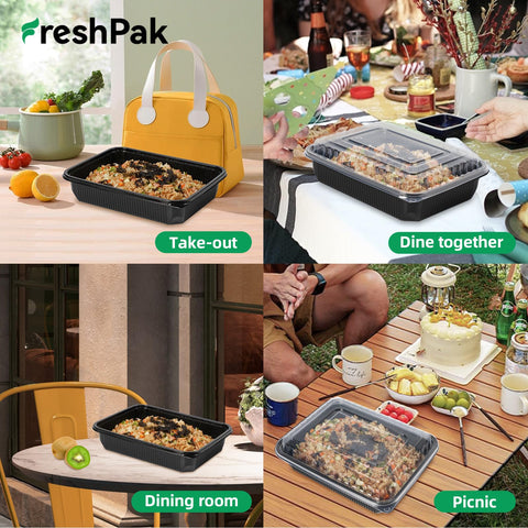 FRESHPAK dishwasher-safe compatibility enables convenient reuse after meals.