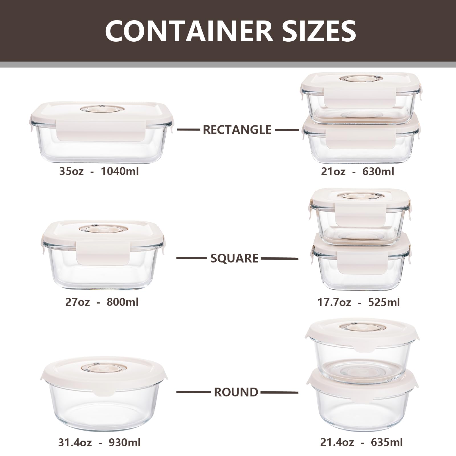 FreshSeal dishwasher-safe glass containers simplify post-meal cleanup.