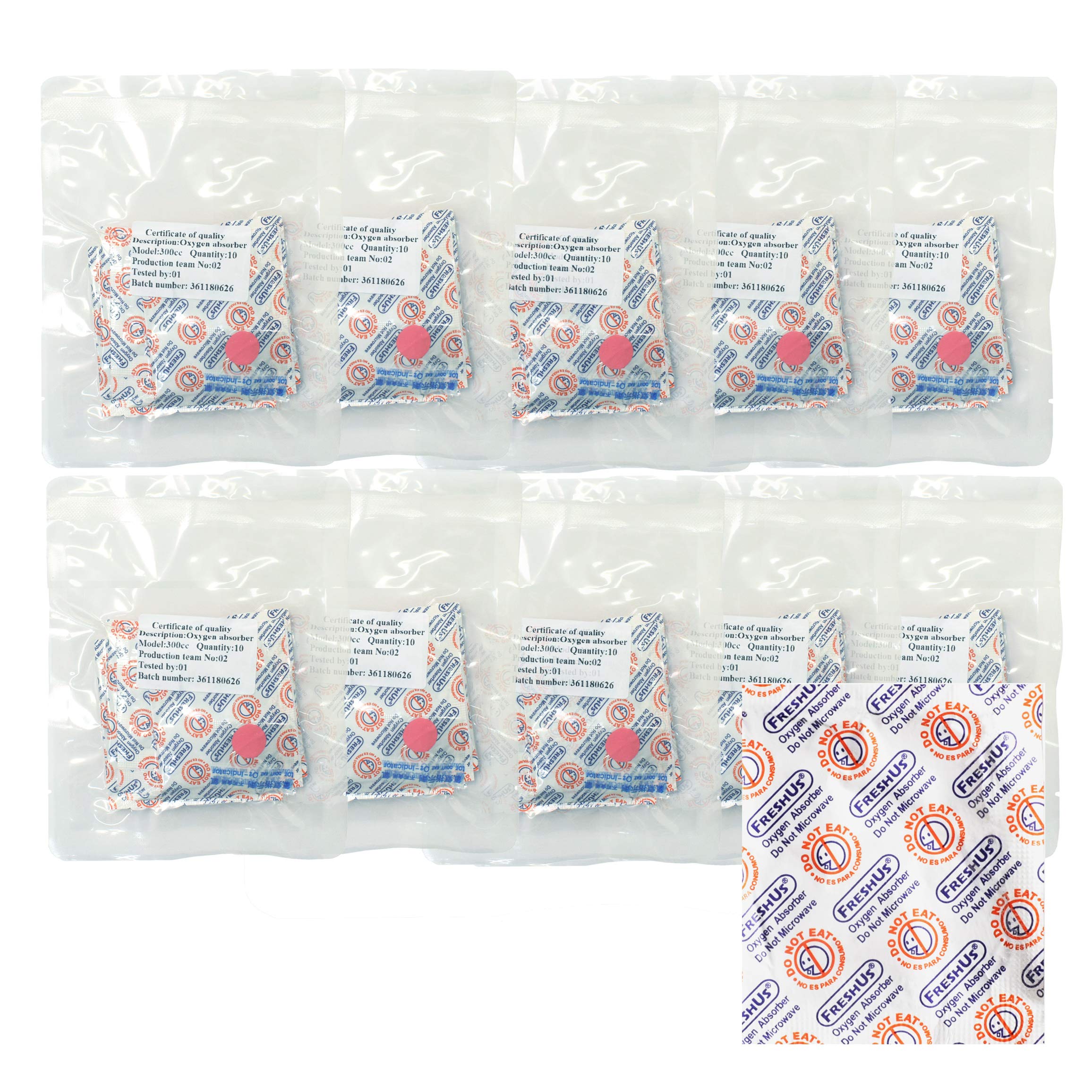 FreshUS 300cc oxygen absorber in individual packets preserves pantry freshness for extended storage.