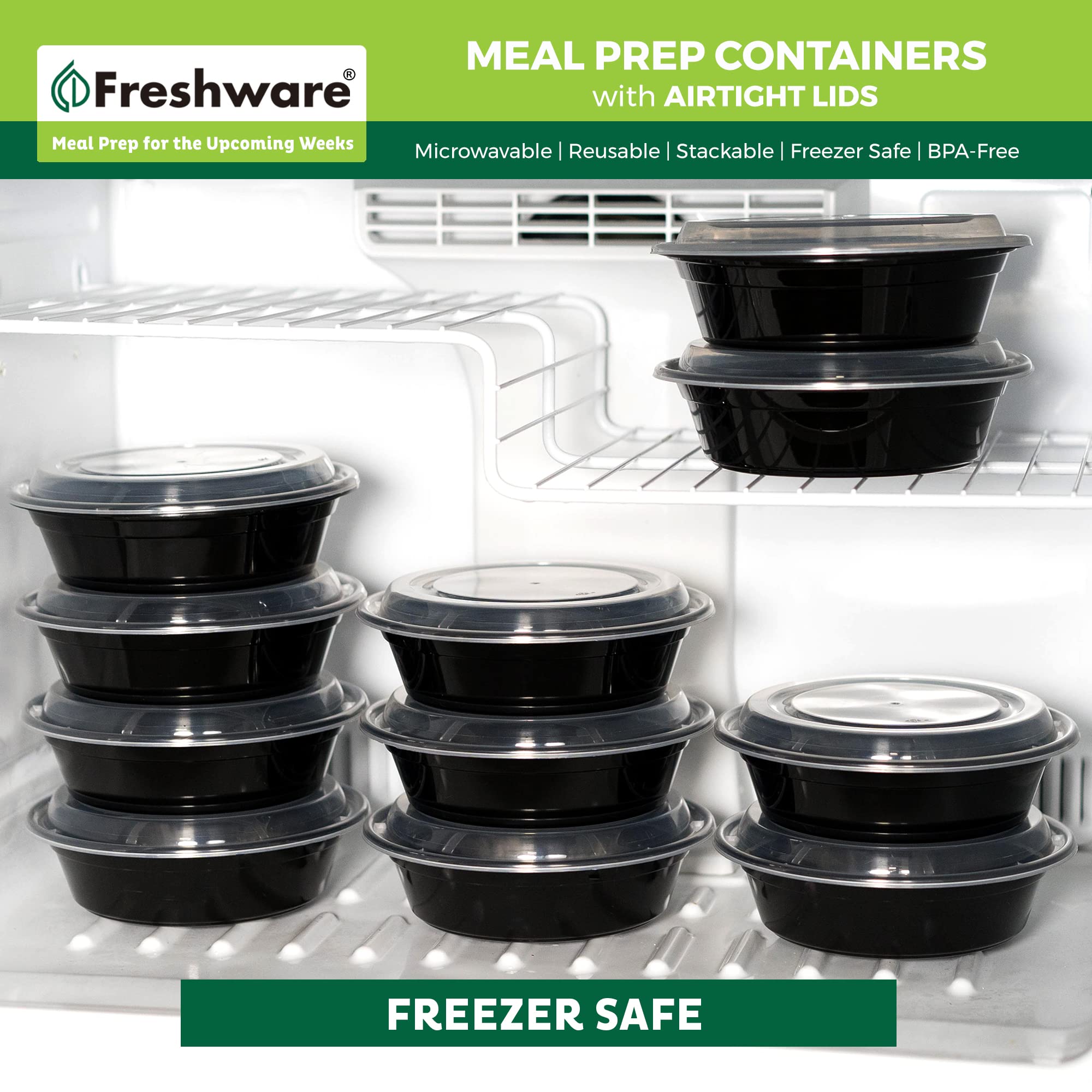 Freshware durable reusable container withstands daily use.
