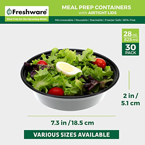 Freshware microwave-safe container ready to reheat homemade meals.