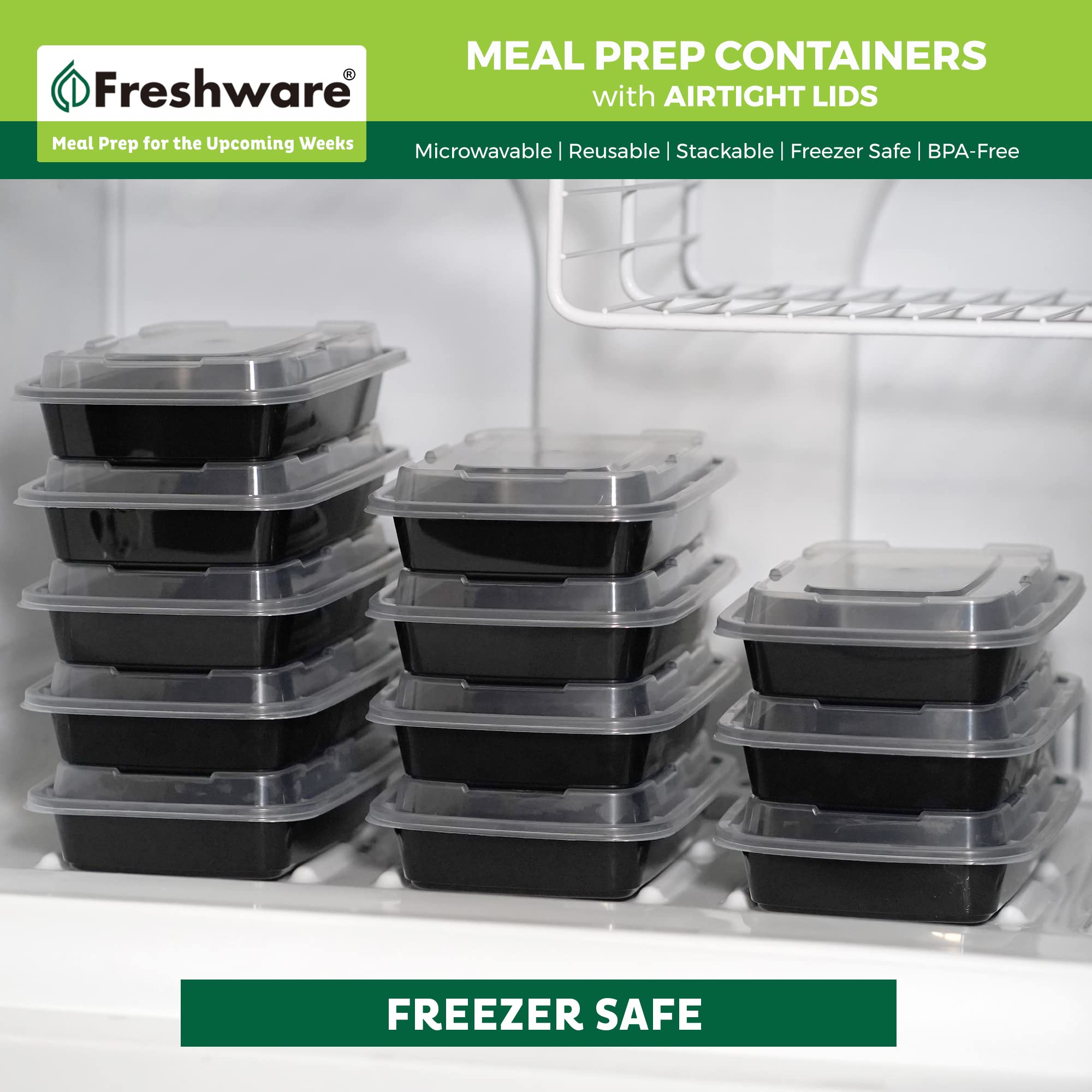 Freshware one-compartment bento box keeps meals separated and organized.