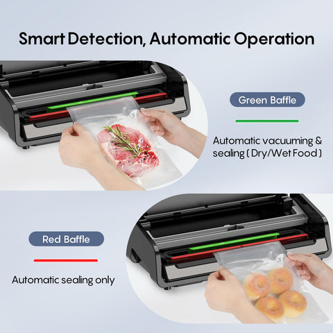 FRESKO vacuum sealer roll storage keeps rolls neatly organized for fast prep.