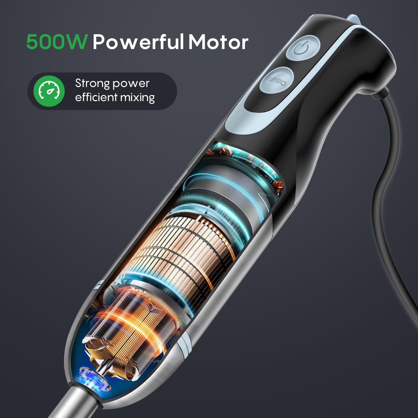 304 stainless steel blades on the FRESKO blender provide precise blending.