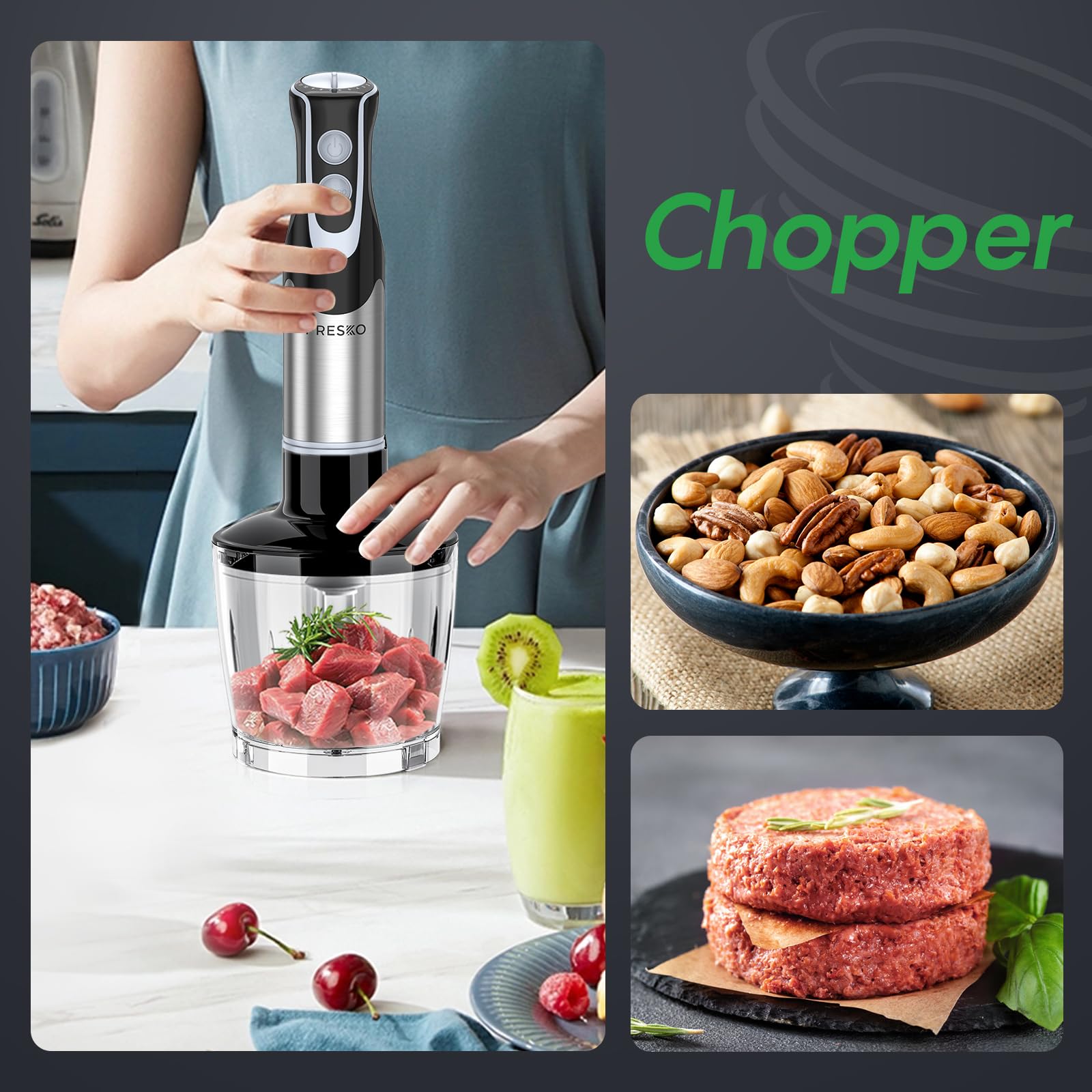 FRESKO turbo mode activated for fast, thorough blending