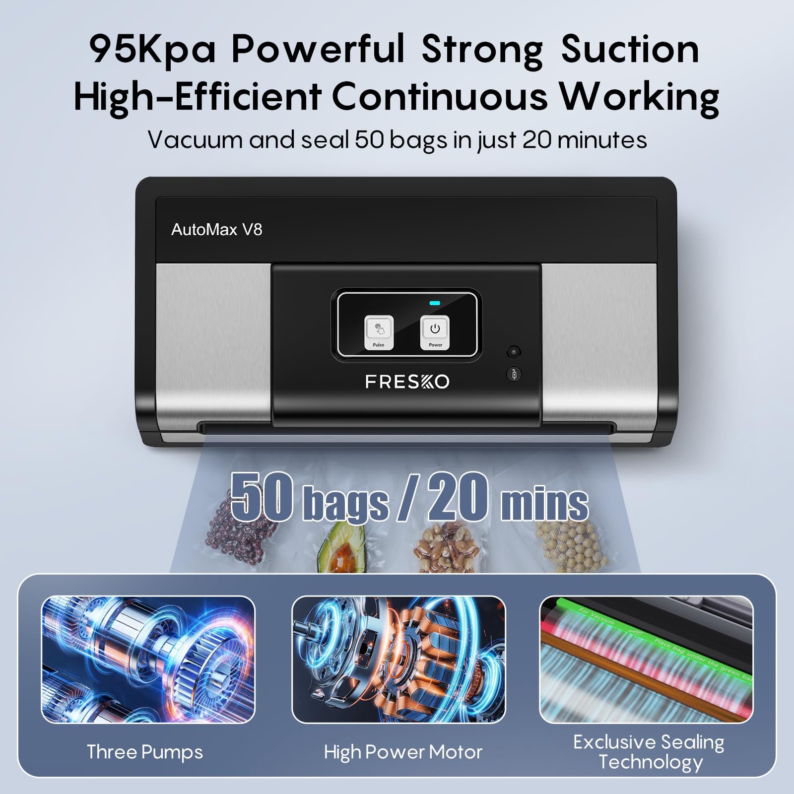 FRESKO noise control technology keeps operation quiet during use