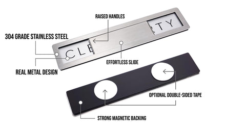 All-metal FridayVibez sign viewed from the back or underside.