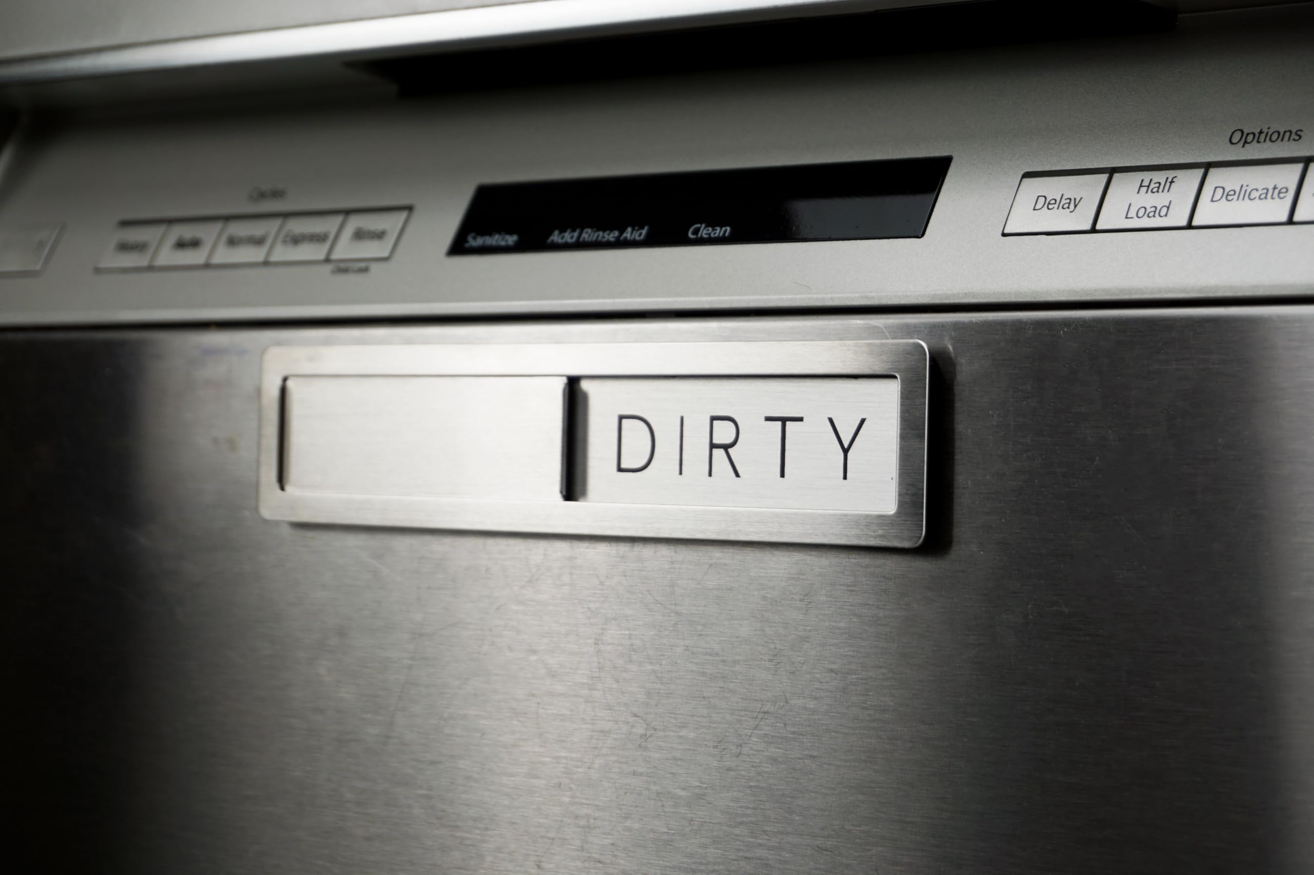 FridayVibez dishwasher magnet raised-handle sliding action in use.