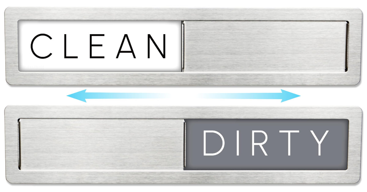 FridayVibez stainless steel dishwasher magnet shows clean-dirty status for easy loads