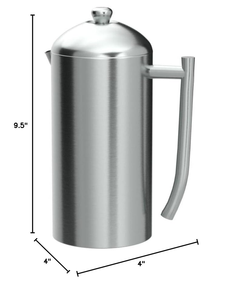 Complete Frieling brew setup with cup ready to serve.