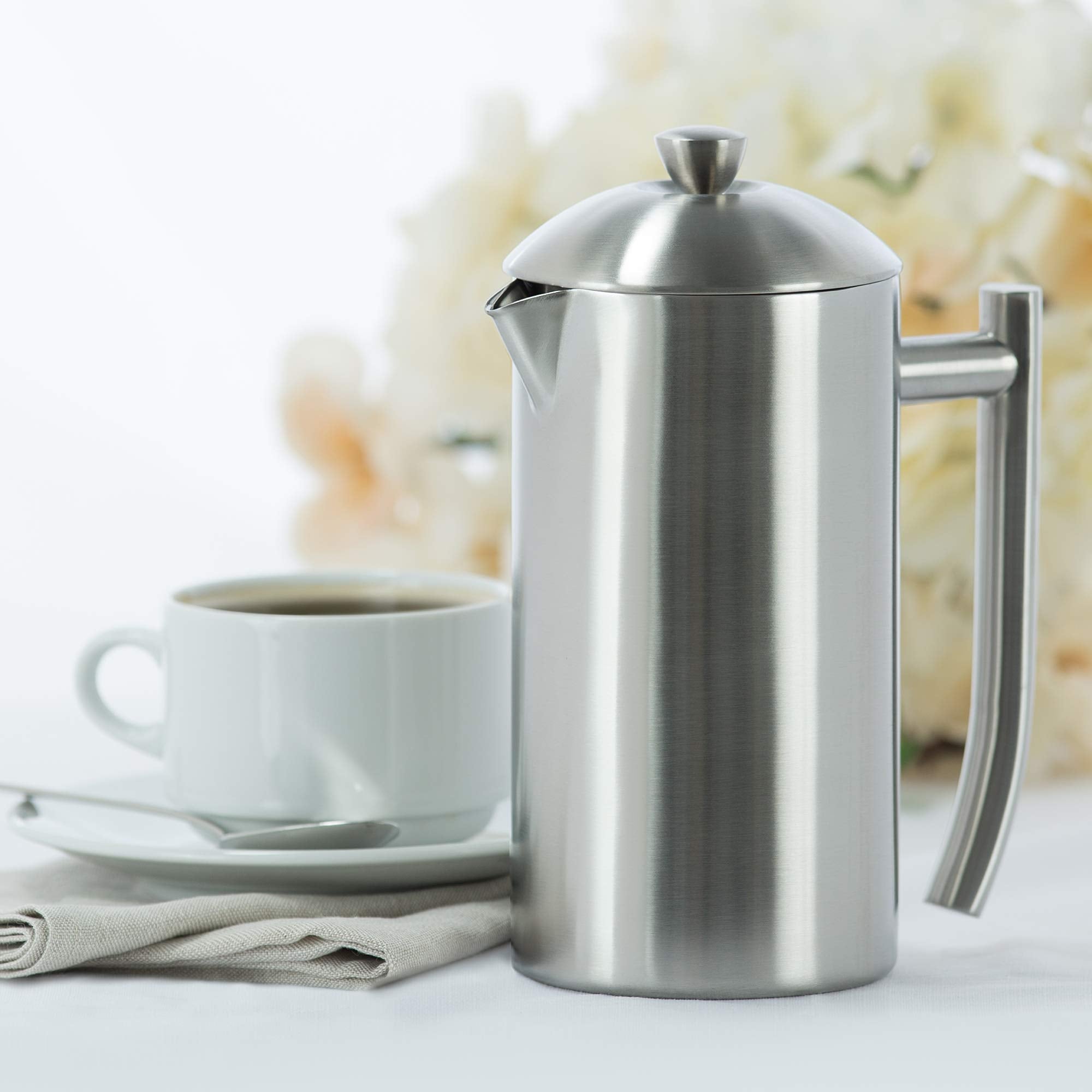 Modern kitchen setting featuring Frieling’s durable, stylish coffee press.
