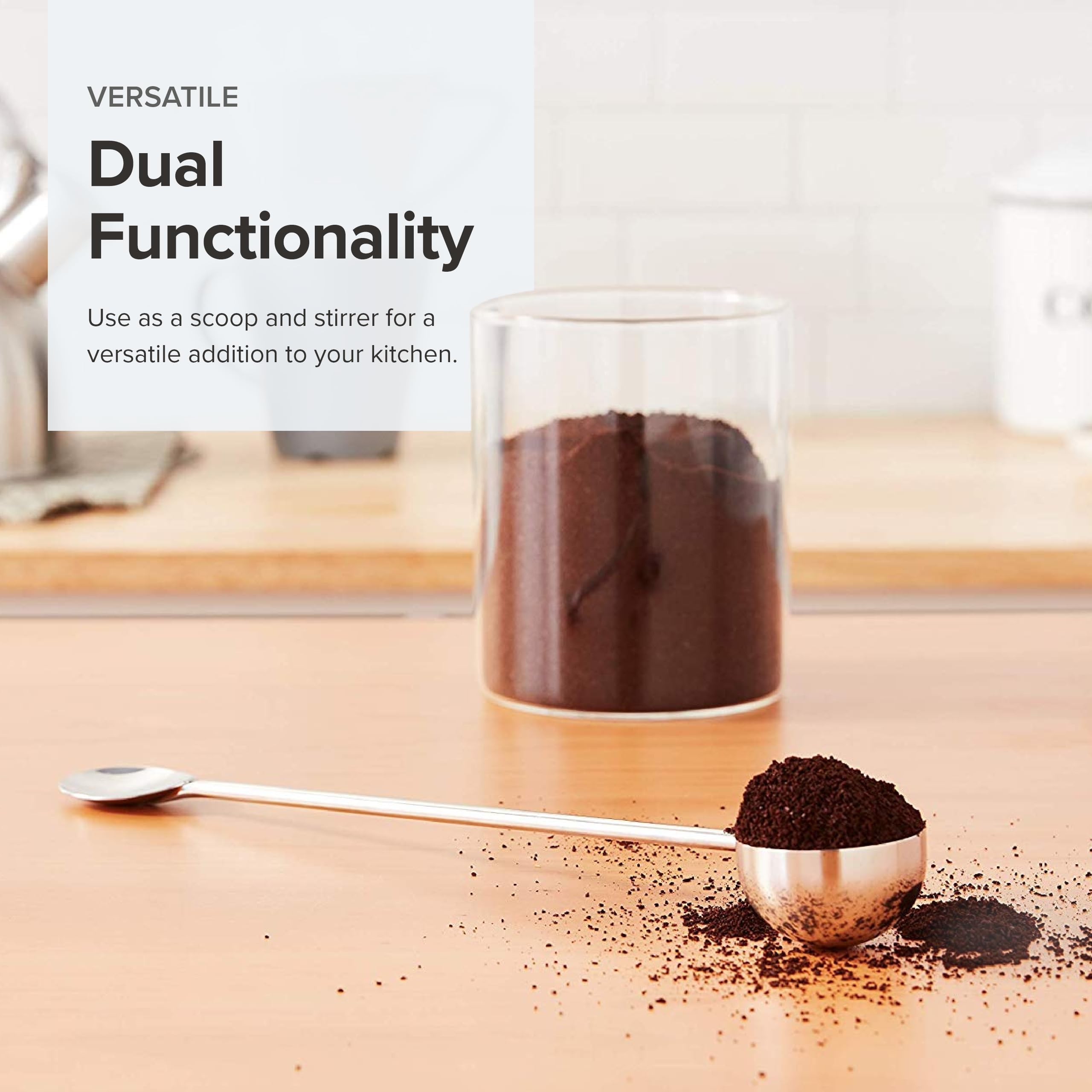 Frieling stainless-steel coffee spoon with precise 2-tablespoon capacity.