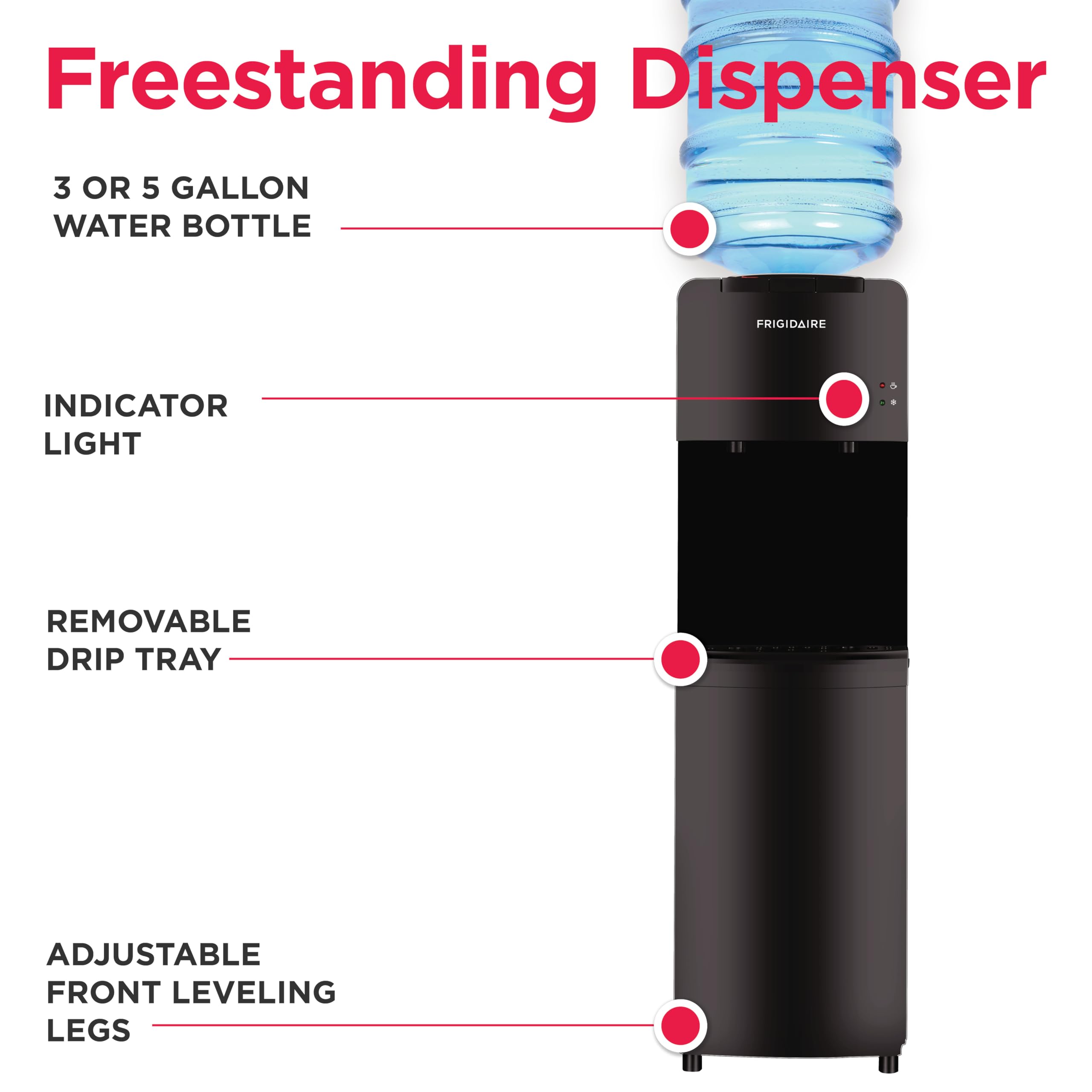 Frigidaire EFWC498 hot water spout ready for instant beverages