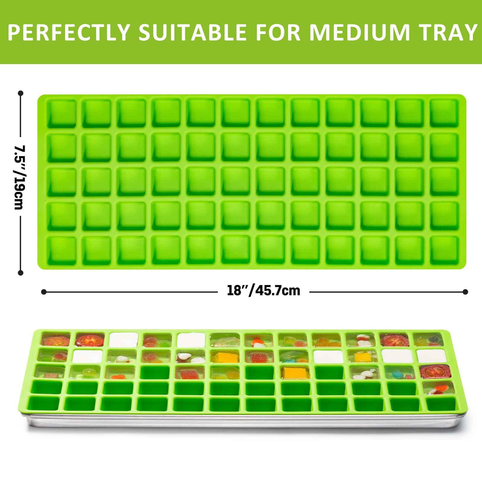 Friheten silicone food molds are dishwasher-safe for easy cleanup after use.