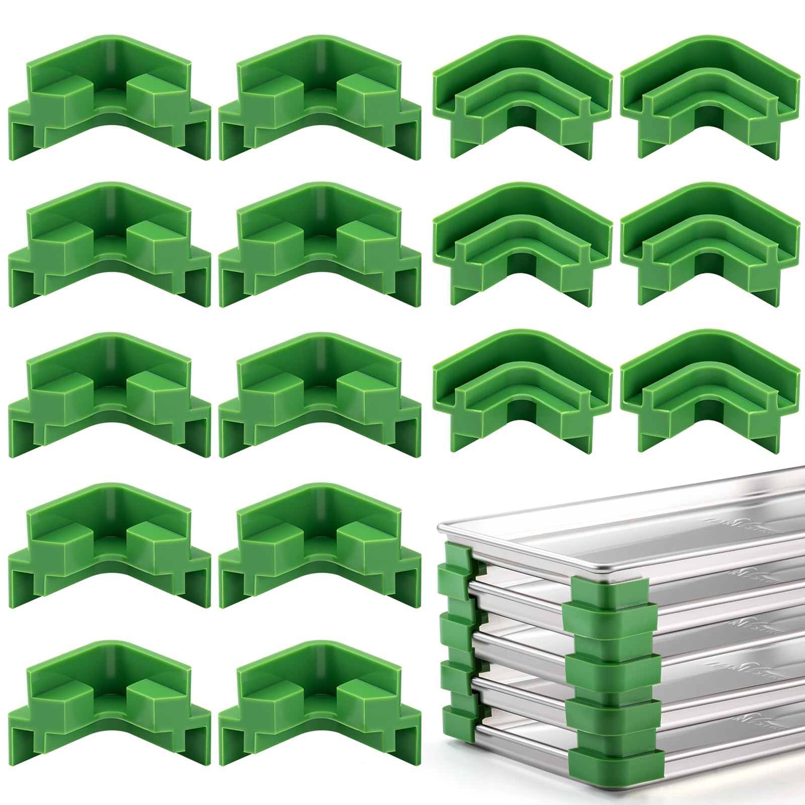 Friheten silicone tray stackers stabilize Harvest Right trays for easy stacking.