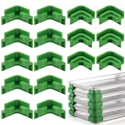 Friheten silicone tray stackers stabilize Harvest Right trays for easy stacking.