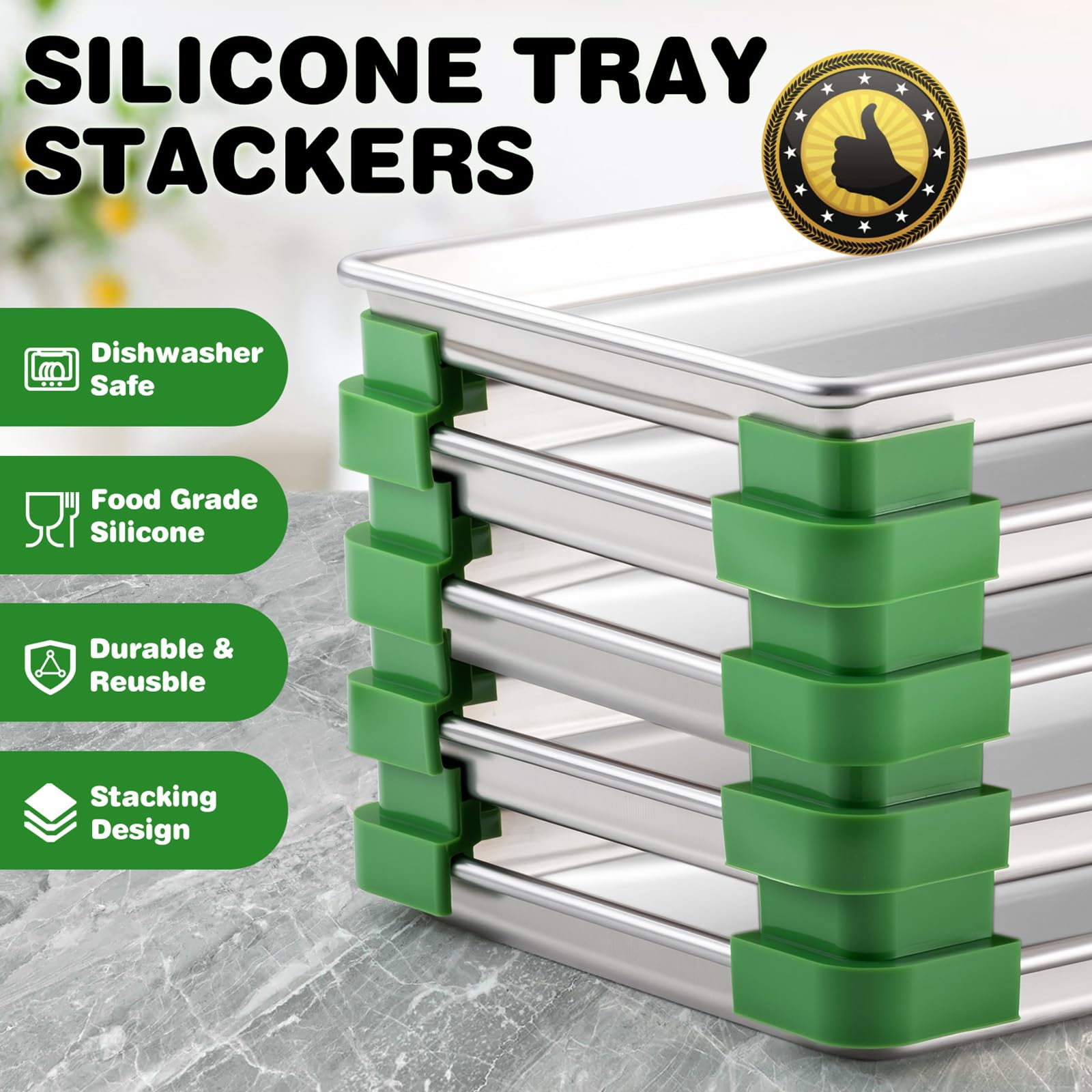 Friheten stackers show compatible design with Harvest Right trays for reliable use.
