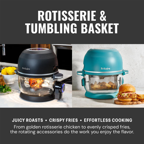 Fritaire Non-Toxic AirFryer glass bowl for safe family cooking