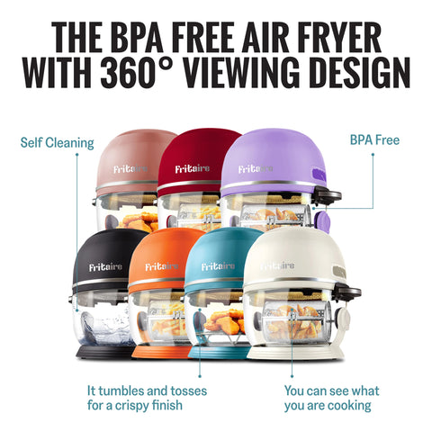 Fritaire self-cleaning button demonstrates easy cleanup after cooking