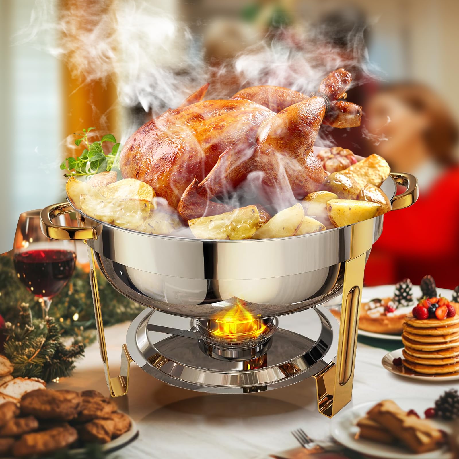 Frizoky chafing dishes silver finish ideal for elegant buffet service