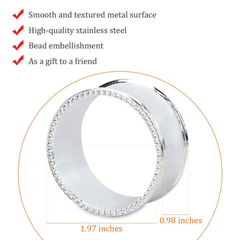 Frjjthchy bead side napkin ring complements everyday dining with shine