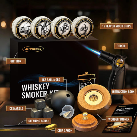 FROCKELS wood chip flavors add depth to drinks.