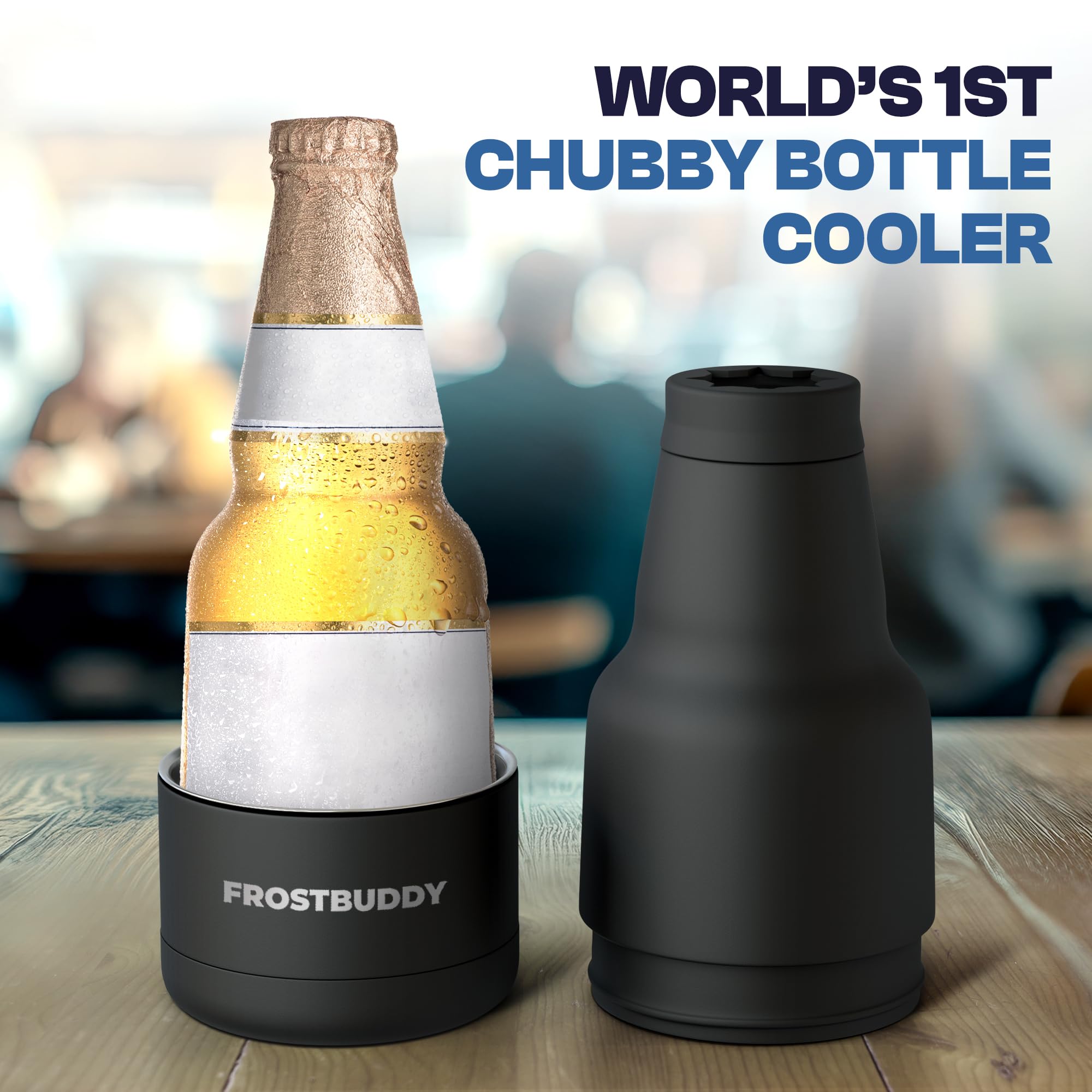 Frost Buddy Chubby Buddy stainless steel double-wall insulation keeps drinks cold longer