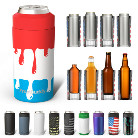 Frost Buddy Rocket Pop universal can cooler shows portability and multi-size compatibility