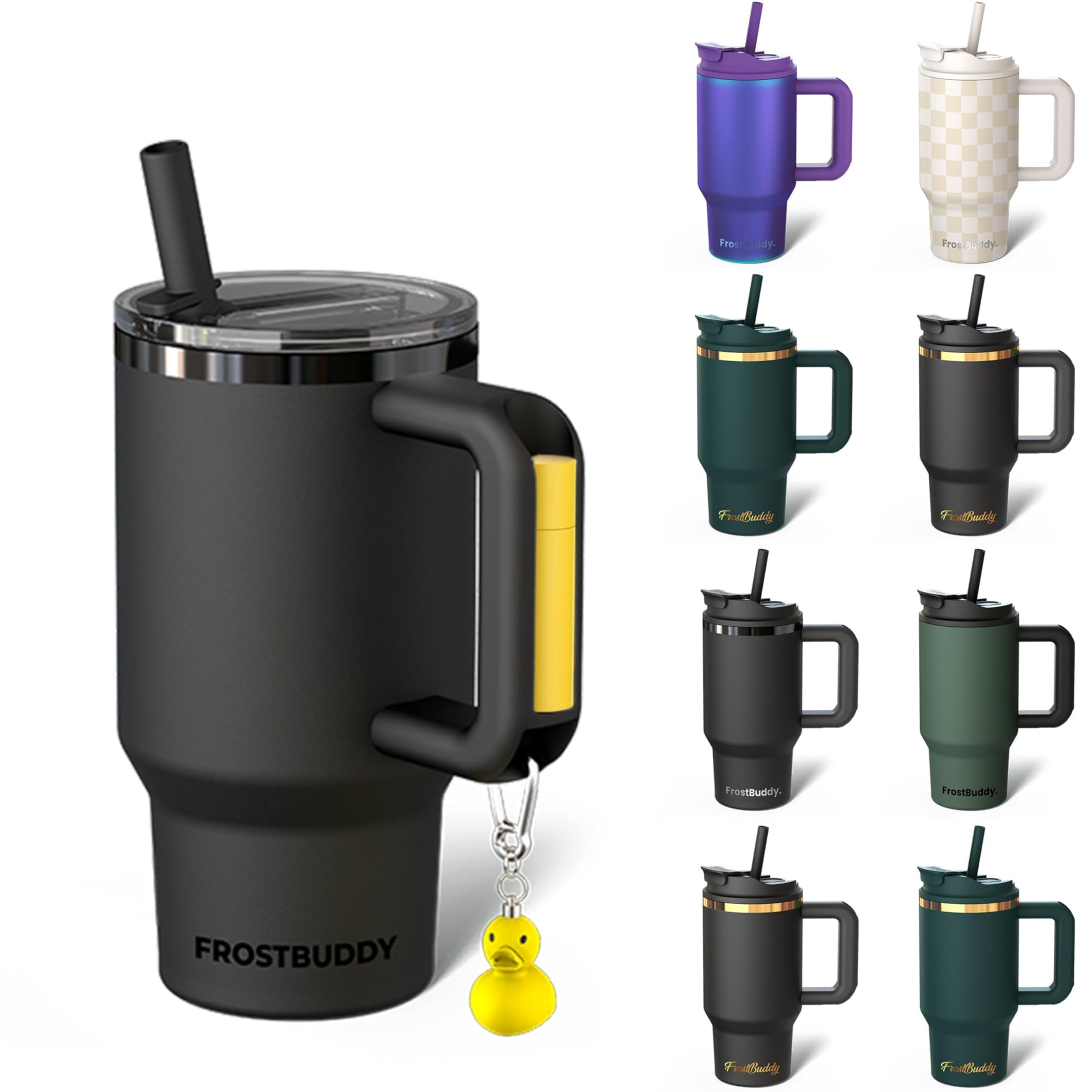 Frost Buddy Thicc Buddy 16 oz tumbler front view with dark night finish and double-wall insulation