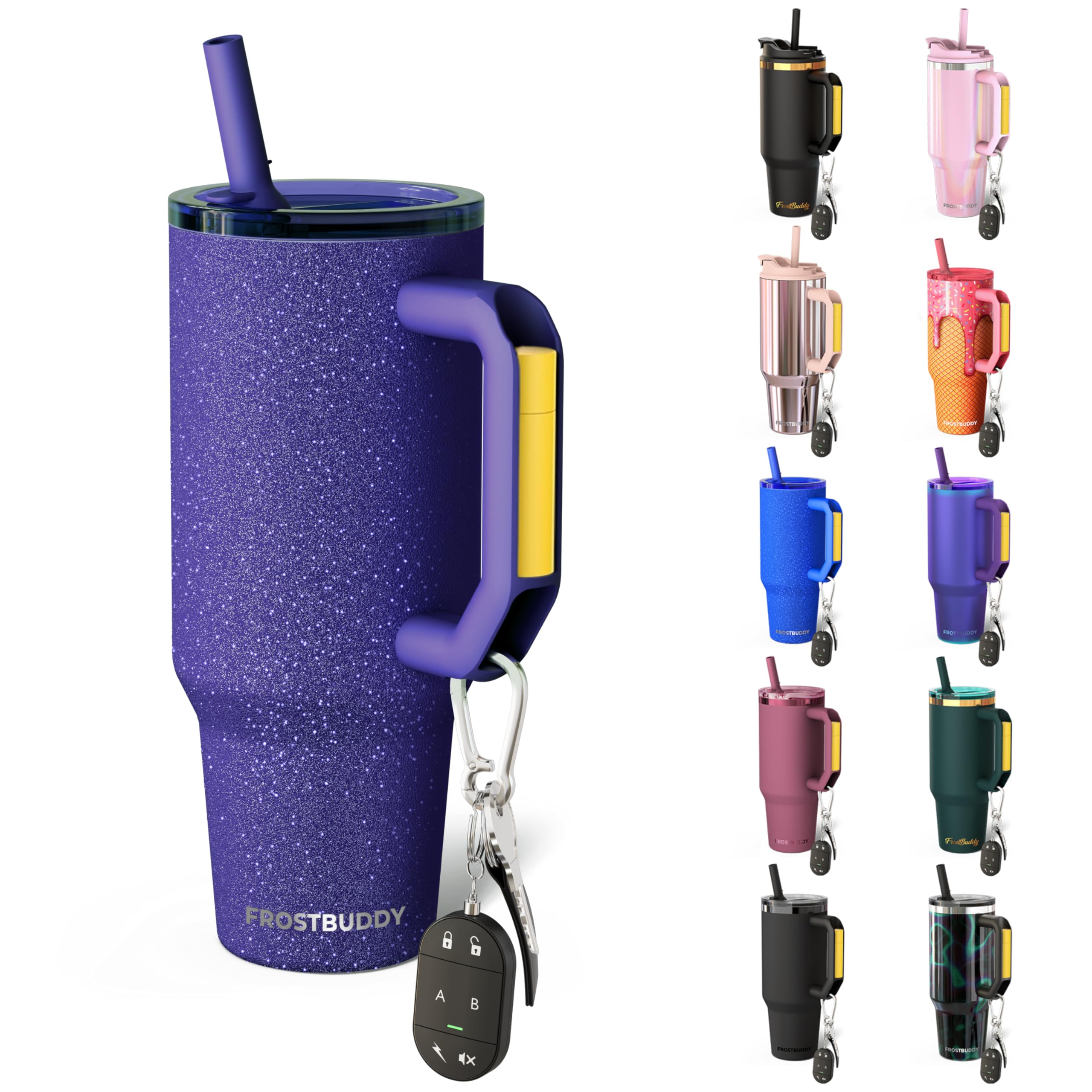 Frost Buddy Thicc Buddy 40oz tumbler lid for spill-free on-the-go hydration.