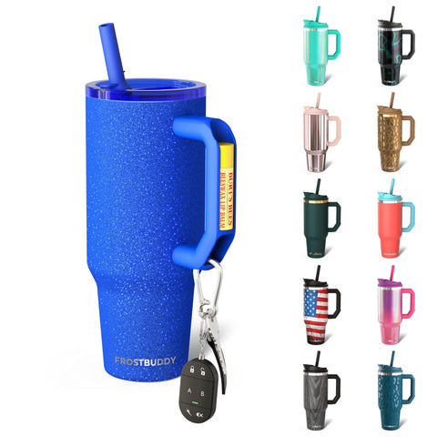 Frost Buddy Thicc Buddy 40 oz tumbler with lid prevents spills during travel