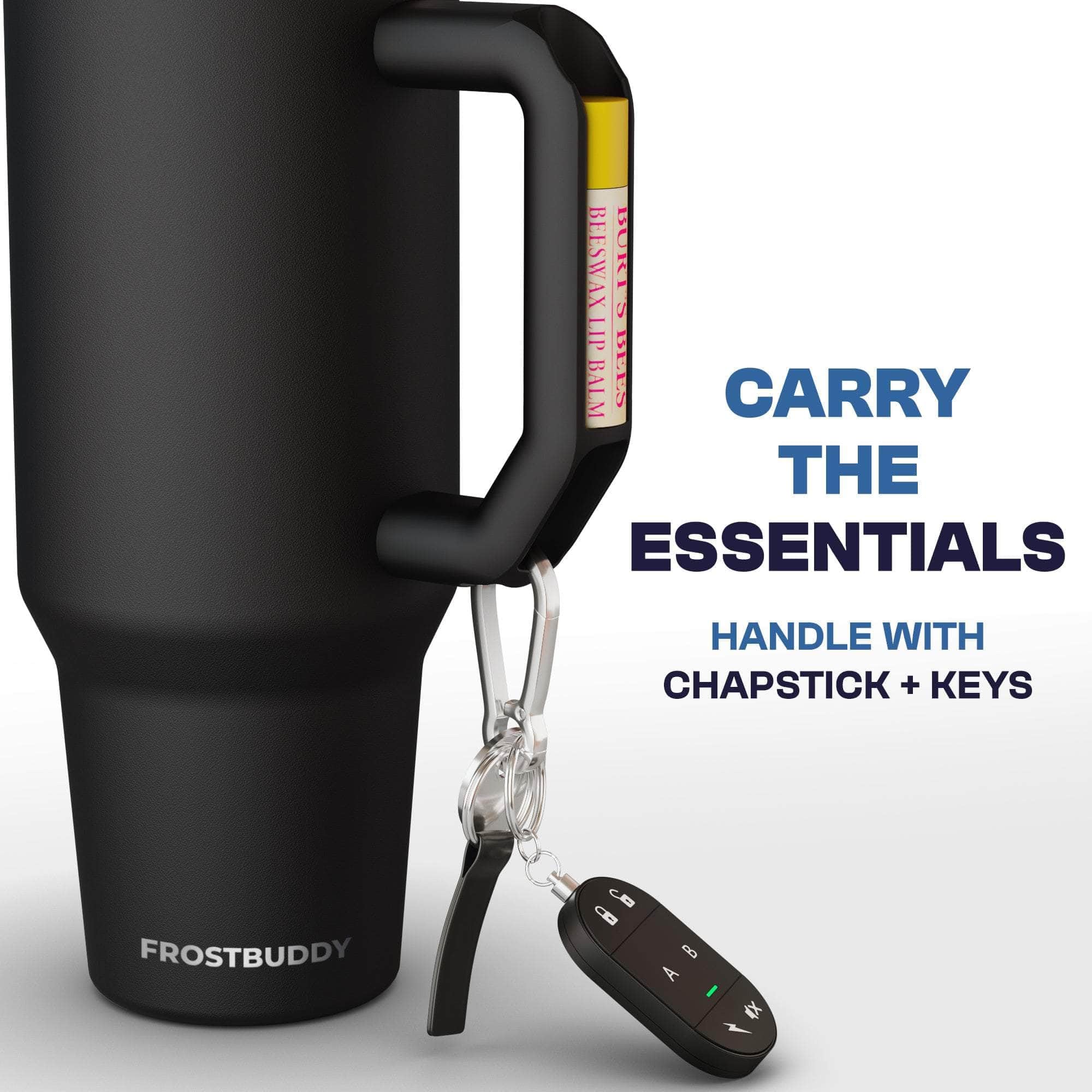 Frost Buddy Thicc Buddy double-wall insulation helps keep drinks hot or cold longer.