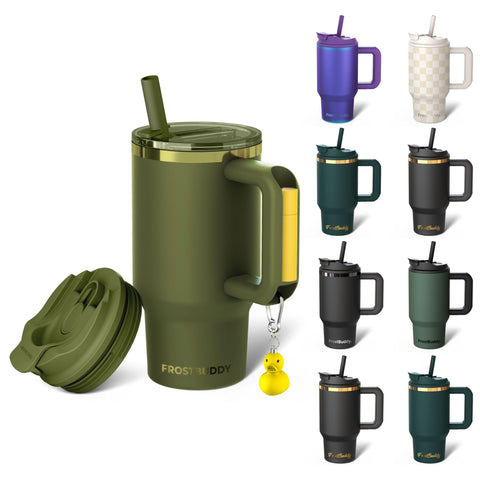 Frost Buddy Thicc Buddy double-wall insulation keeps beverages hot or cold longer.