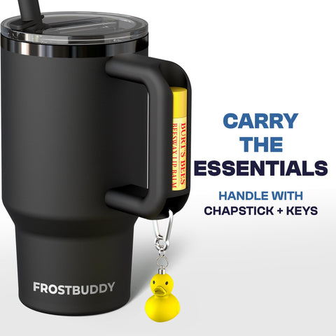 Frost Buddy Thicc Buddy flip-lid close-up highlighting spill-prevention design.