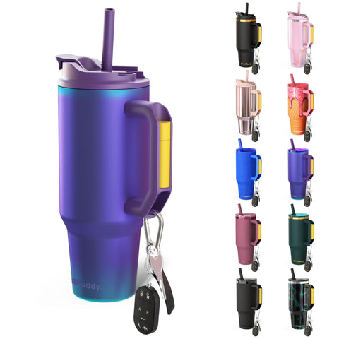 Frost Buddy Thicc Buddy lid shown for spill-proof travel use