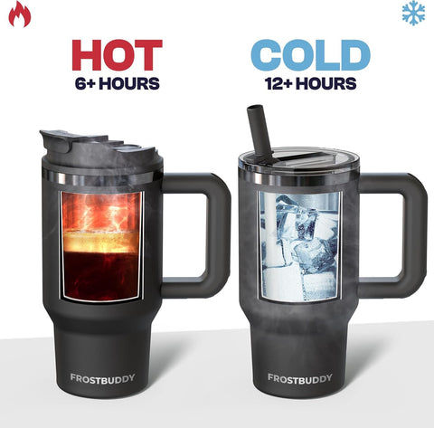 Frost Buddy Thicc Buddy travel-friendly mug for on-the-go hydration.