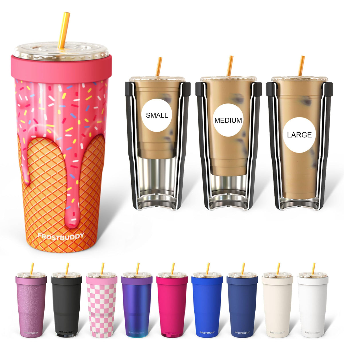 Frost Buddy Togo Buddy 30 oz front view, durable stainless steel for on-the-go hydration.