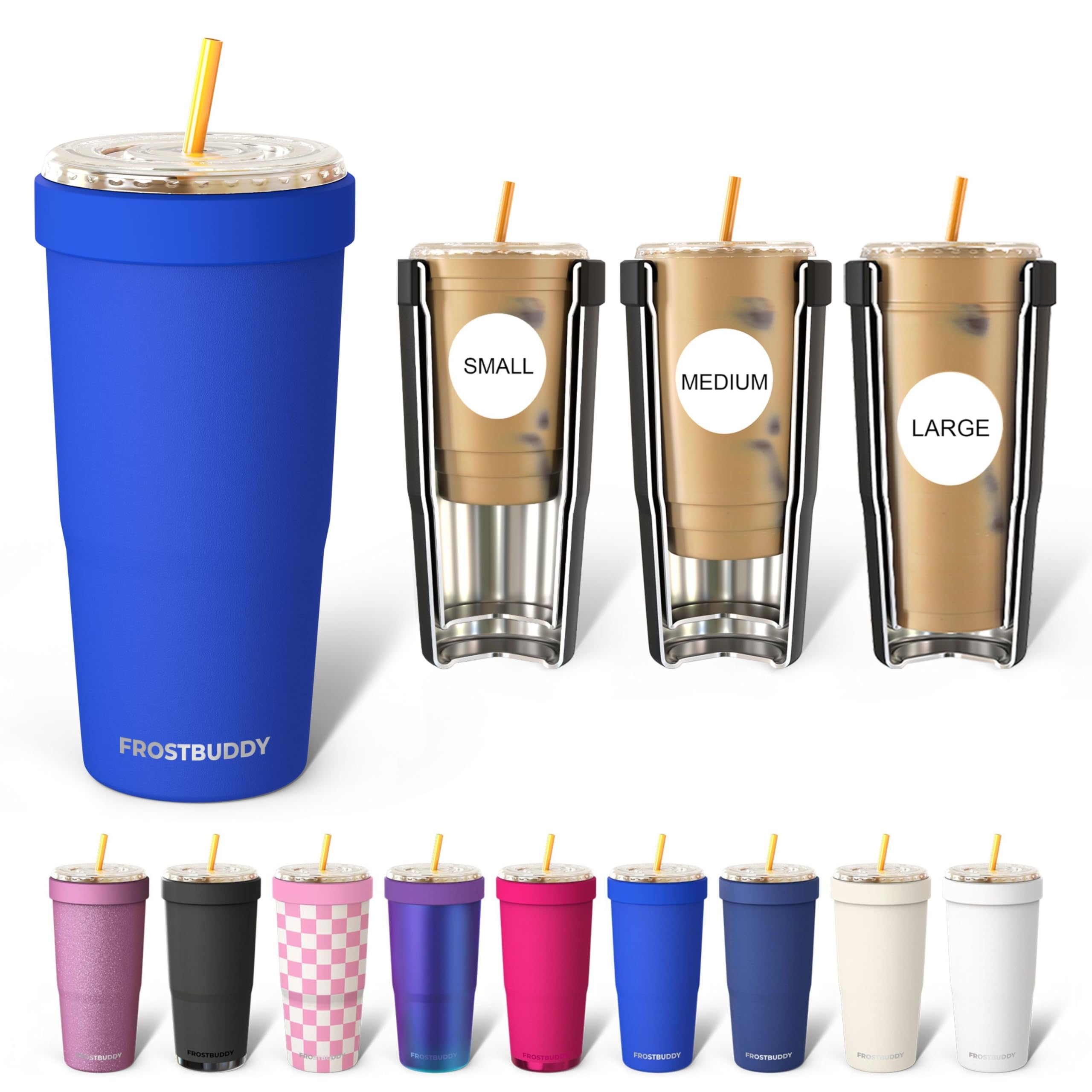 Frost Buddy Togo Buddy 30oz tumbler cap keeps drinks secure on the go.