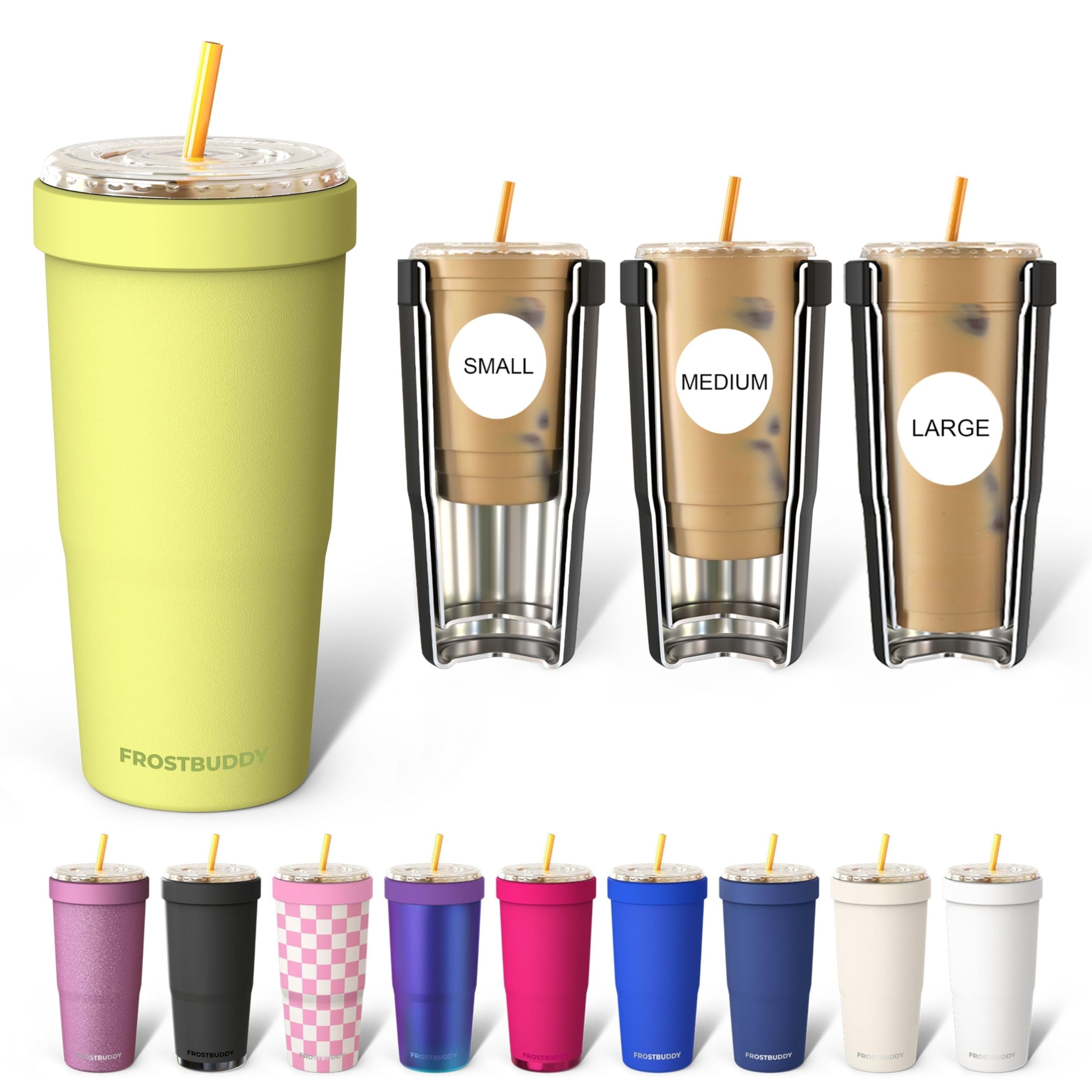 Frost Buddy Togo Buddy shows double-wall insulation preserving beverage temperature.