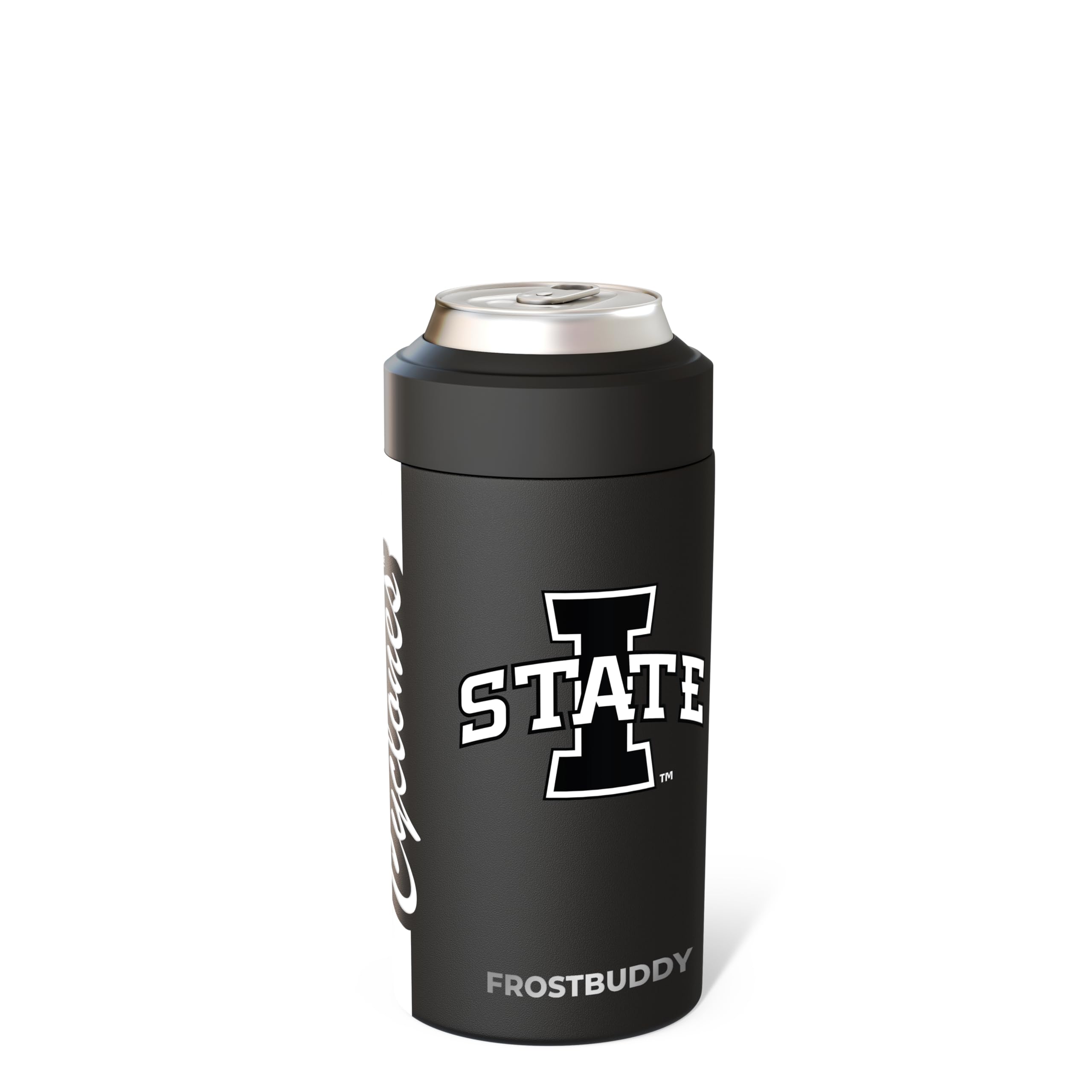 Frost Buddy universal buddy fits 12oz regular cans for all-day cooling.