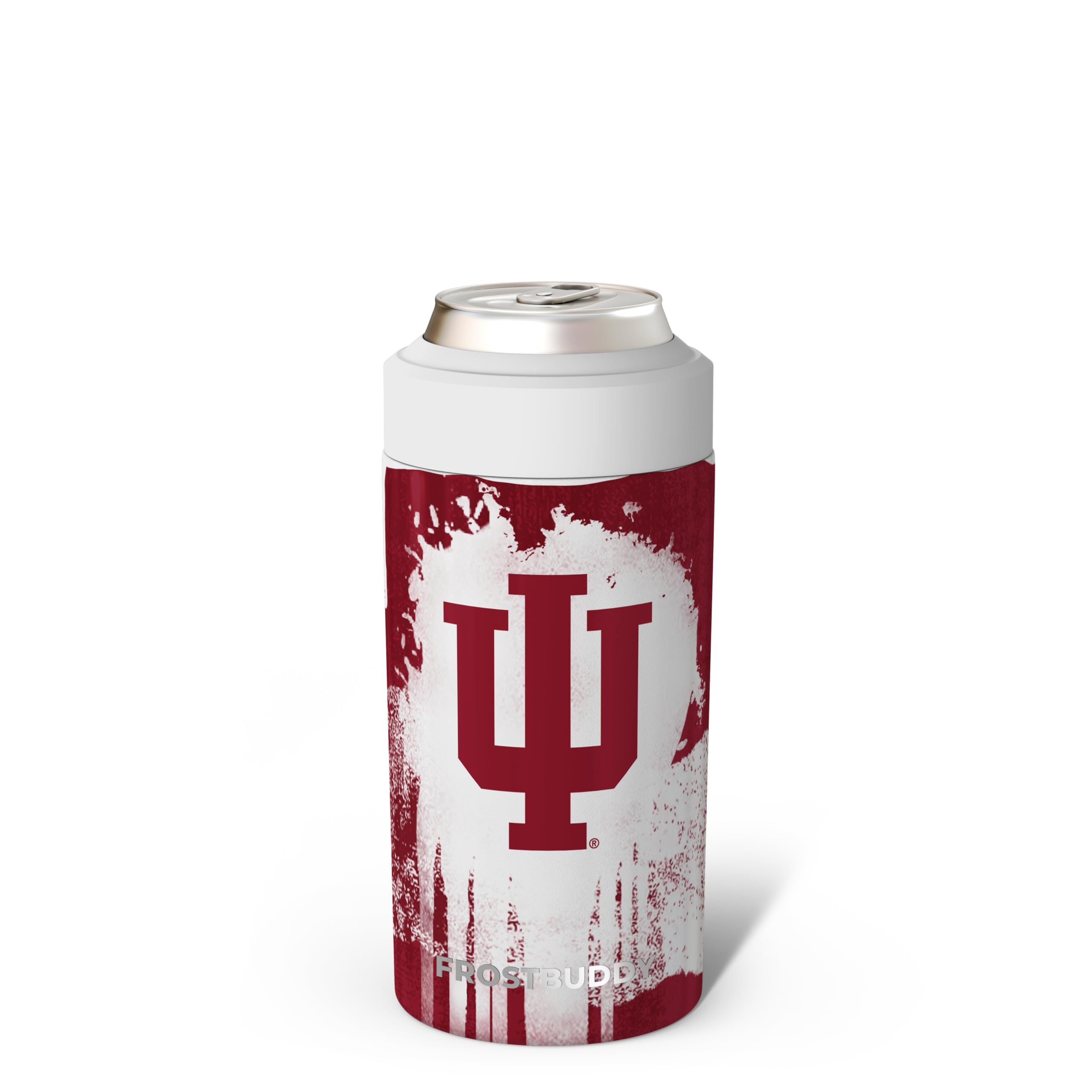 Frost Buddy universal can cooler for 12oz cans keeps drinks cold longer at the beach.