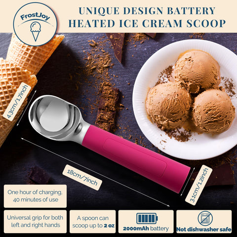 FrostJoy heats up to 158°F for easier scooping of hard ice cream