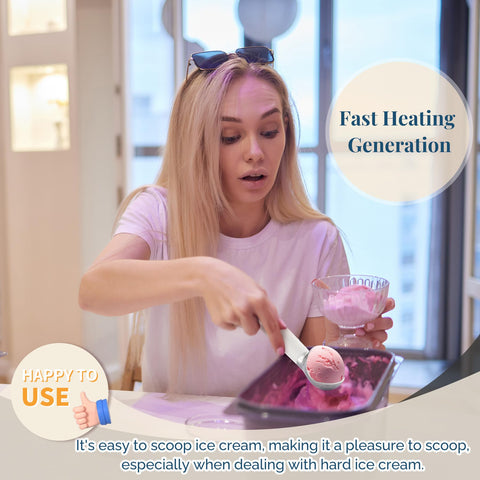 FrostJoy USB rechargeable battery powers multiple scoops cordlessly.