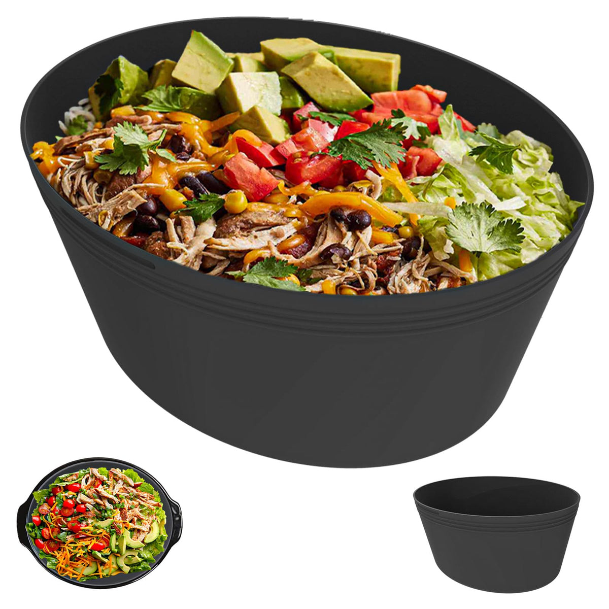 FROVEN 6QT liner installed in oval cooker reduces mess and simplifies cleanup.