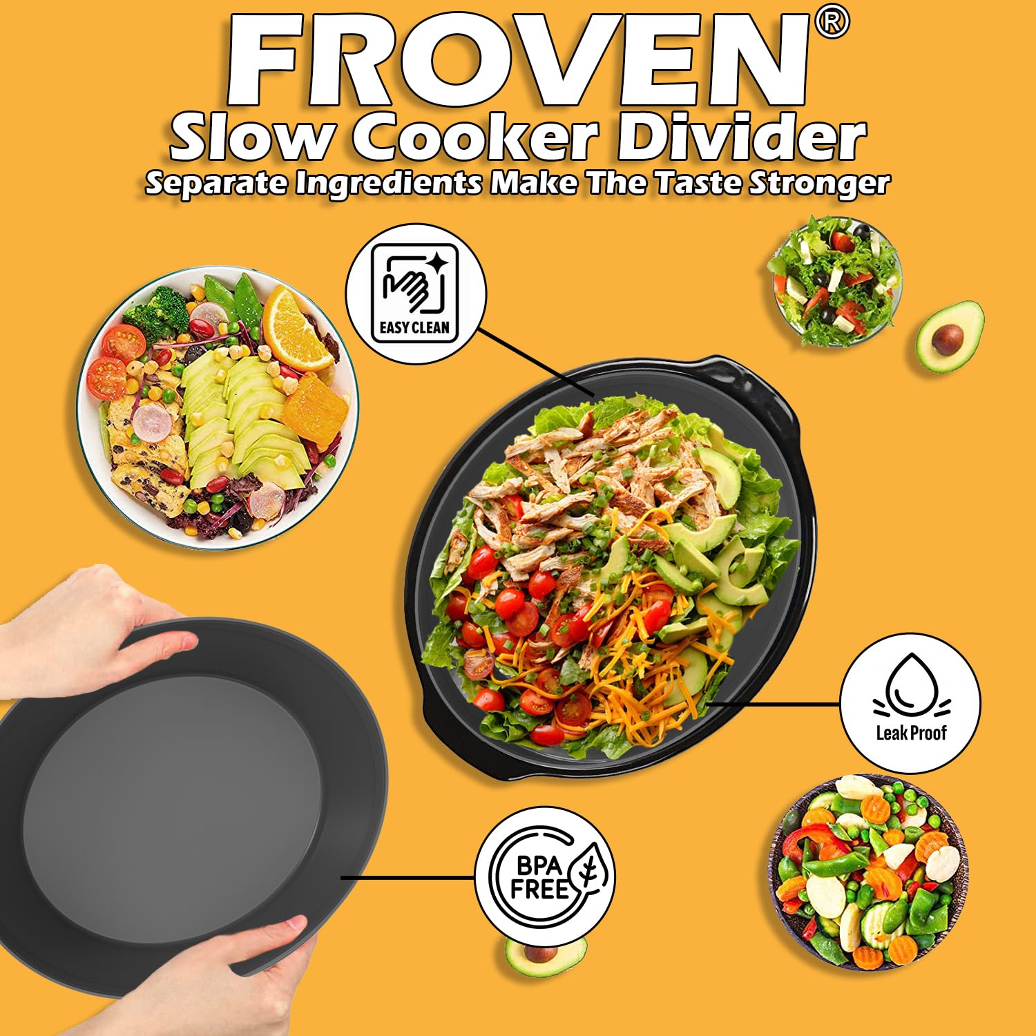 FROVEN liner protects the slow cooker from grease and stains.